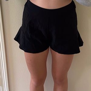 Black Canvas Shorts